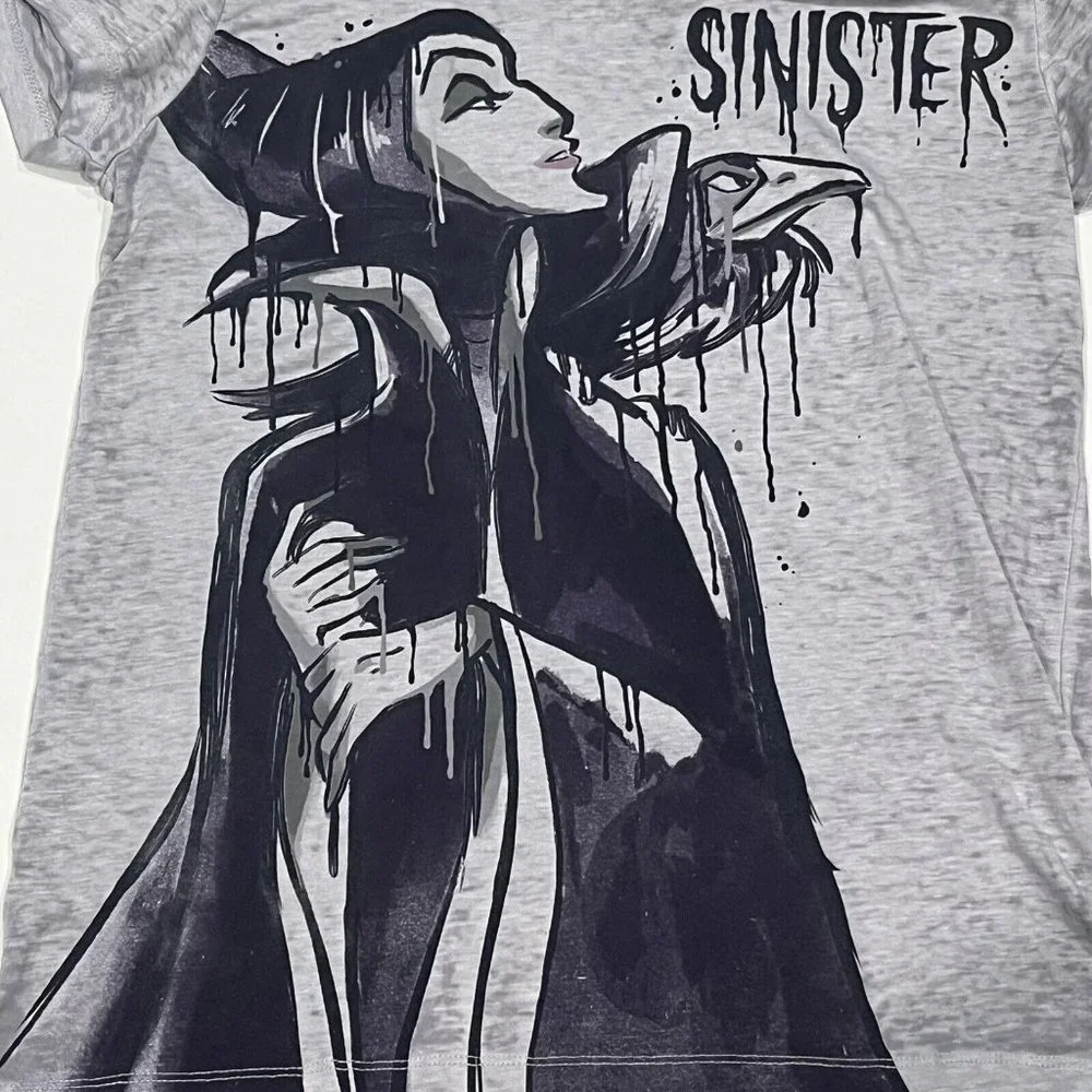 Disney Parks Maleficent Sinister Graphic Shirt Women Small Small Pulls In Back - Picture 9 of 12